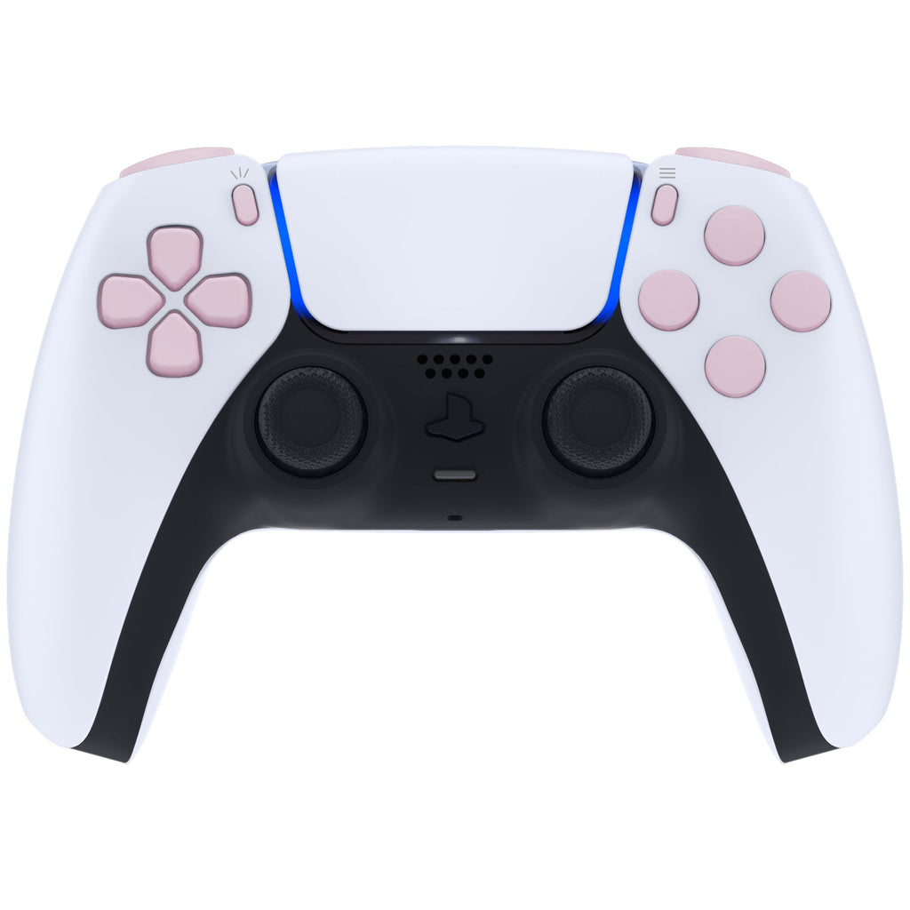 eXtremeRate Replacement Full Set Buttons Compatible with PS5 Controller BDM-010/020 - Cherry Blossoms Pink eXtremeRate