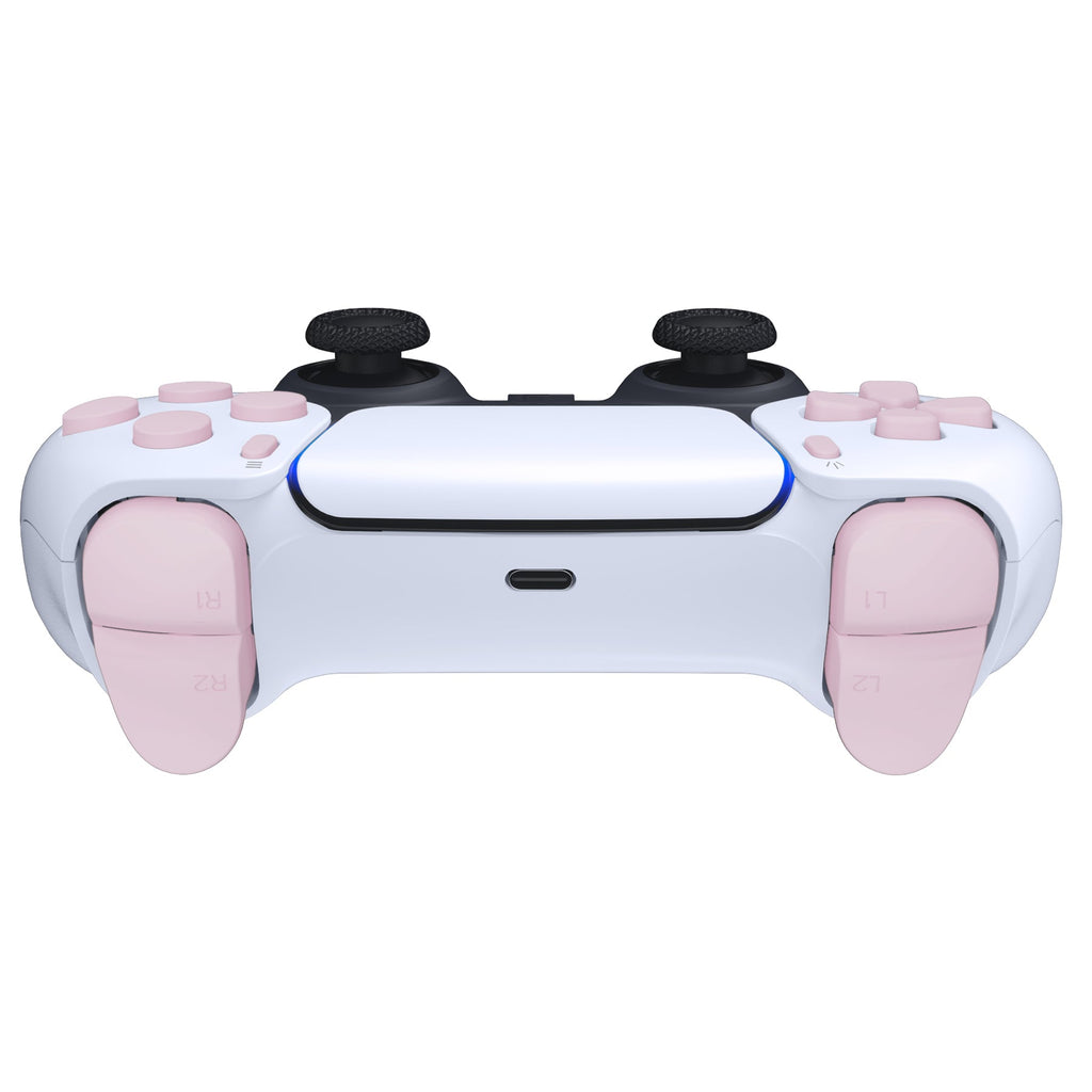 eXtremeRate Replacement Full Set Buttons Compatible with PS5 Controller BDM-010/020 - Cherry Blossoms Pink eXtremeRate