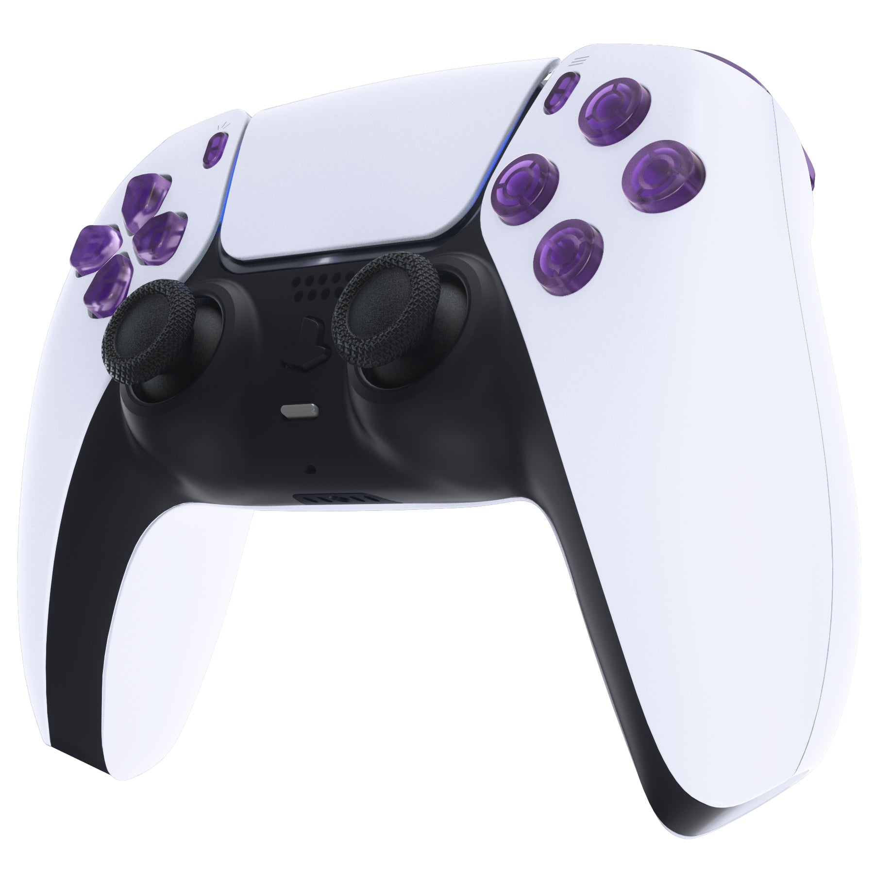 eXtremeRate Replacement Full Set Buttons Compatible with PS5 Controller BDM-010/020 - Clear Atomic Purple eXtremeRate