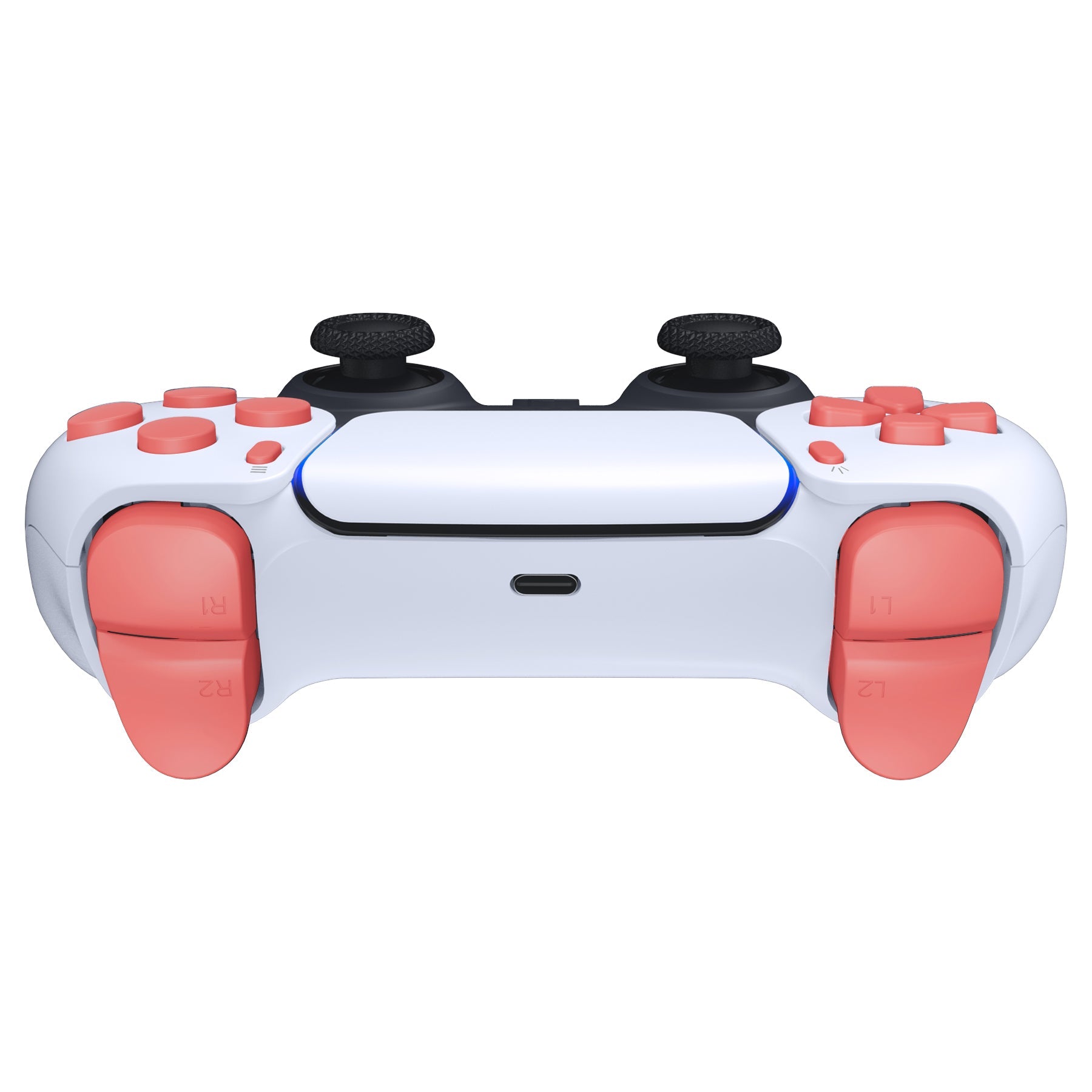 eXtremeRate Replacement Full Set Buttons Compatible with PS5 Controller BDM-010/020 - Coral eXtremeRate