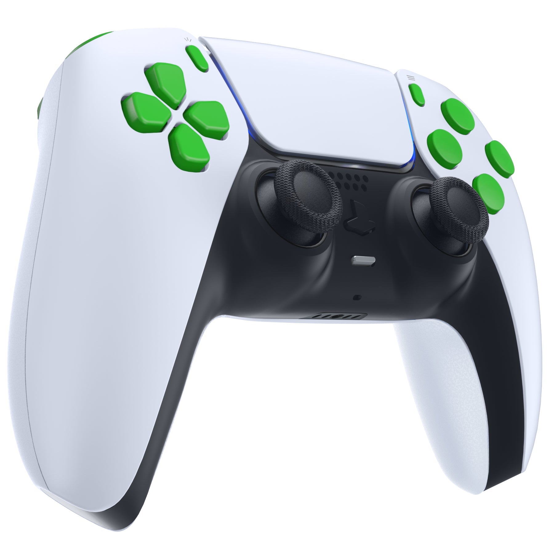 eXtremeRate Replacement Full Set Buttons Compatible with PS5 Controller BDM-010/020 - Green eXtremeRate