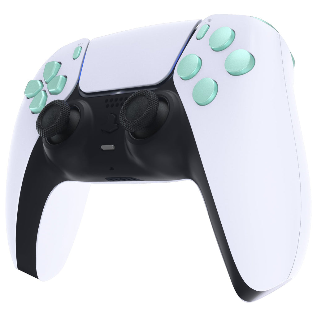 eXtremeRate Replacement Full Set Buttons Compatible with PS5 Controller BDM-010/020 - Metallic Vista Green eXtremeRate