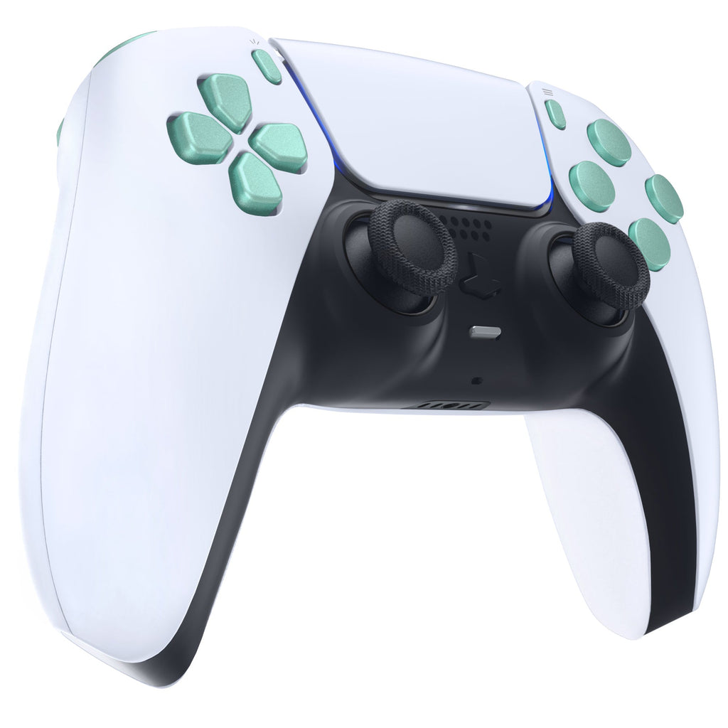 eXtremeRate Replacement Full Set Buttons Compatible with PS5 Controller BDM-010/020 - Metallic Vista Green eXtremeRate