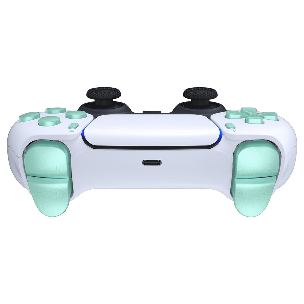 eXtremeRate Replacement Full Set Buttons Compatible with PS5 Controller BDM-010/020 - Metallic Vista Green eXtremeRate