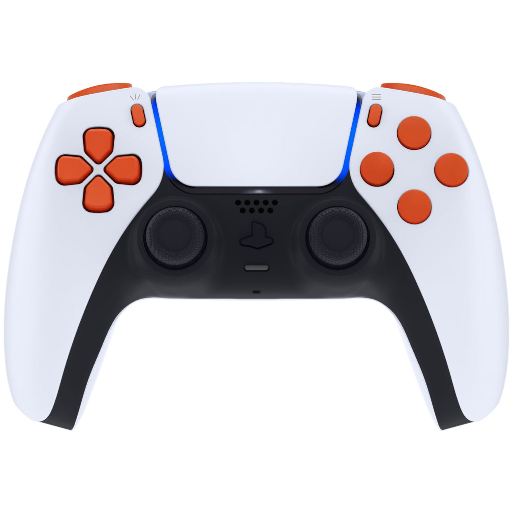 eXtremeRate Replacement Full Set Buttons Compatible with PS5 Controller BDM-010/020 - Orange eXtremeRate
