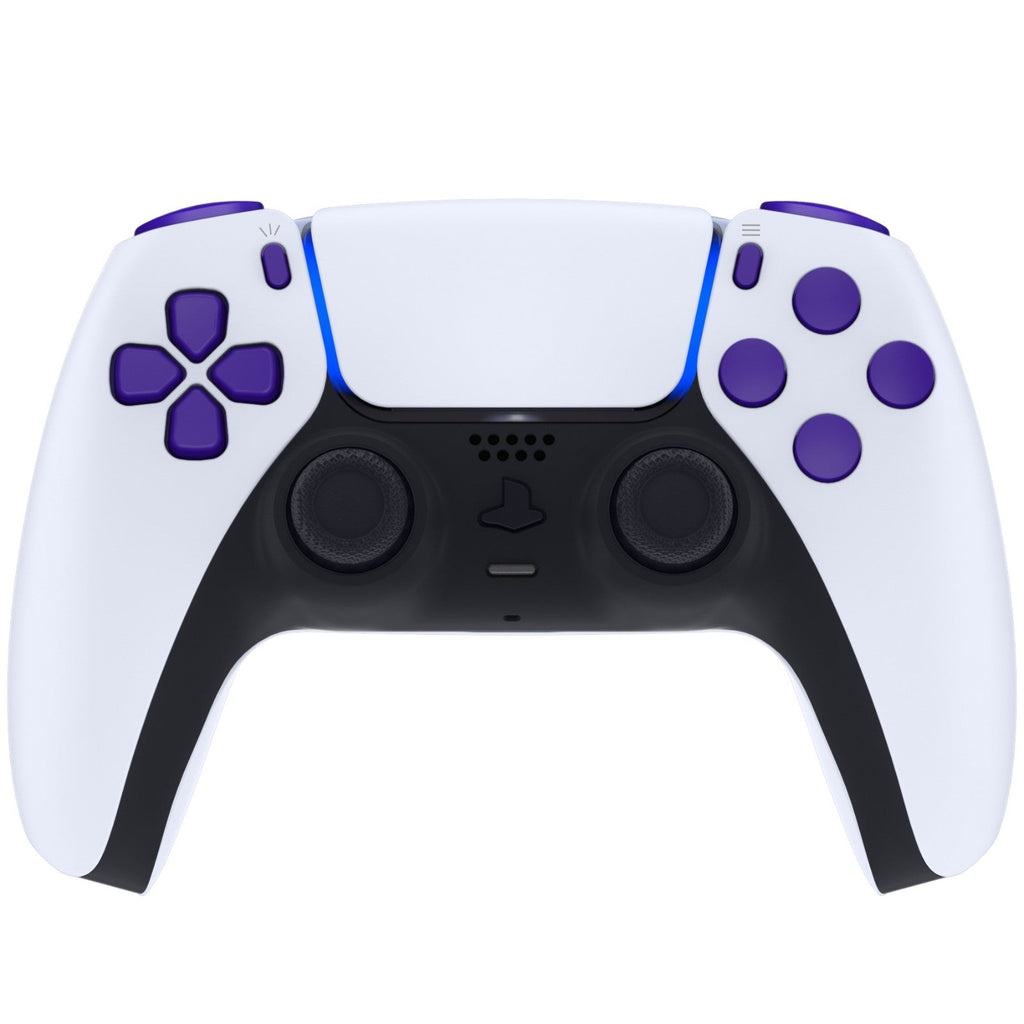 eXtremeRate Replacement Full Set Buttons Compatible with PS5 Controller BDM-010/020 - Purple eXtremeRate