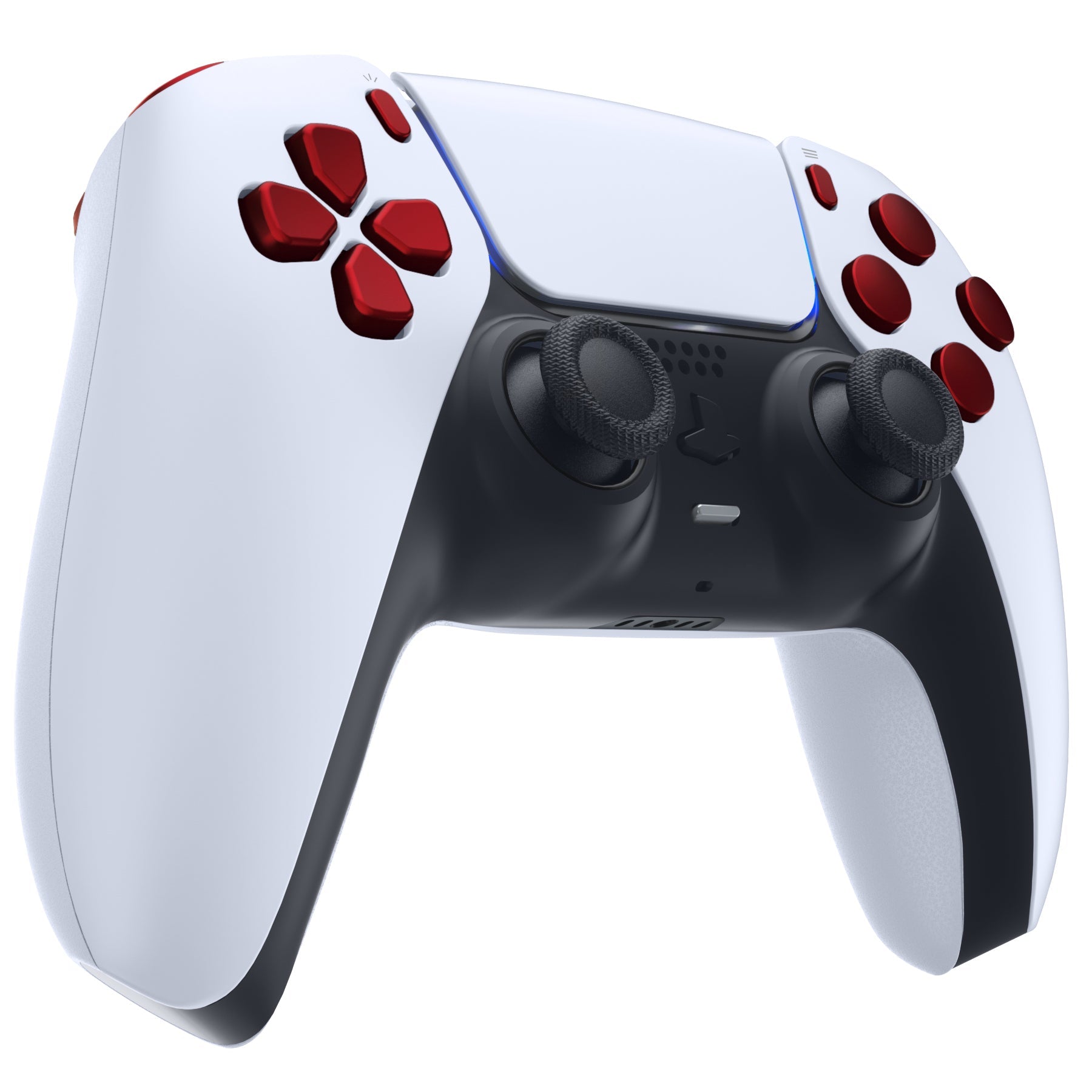 eXtremeRate Replacement Full Set Buttons Compatible with PS5 Controller BDM-010/020 - Scarlet Red eXtremeRate