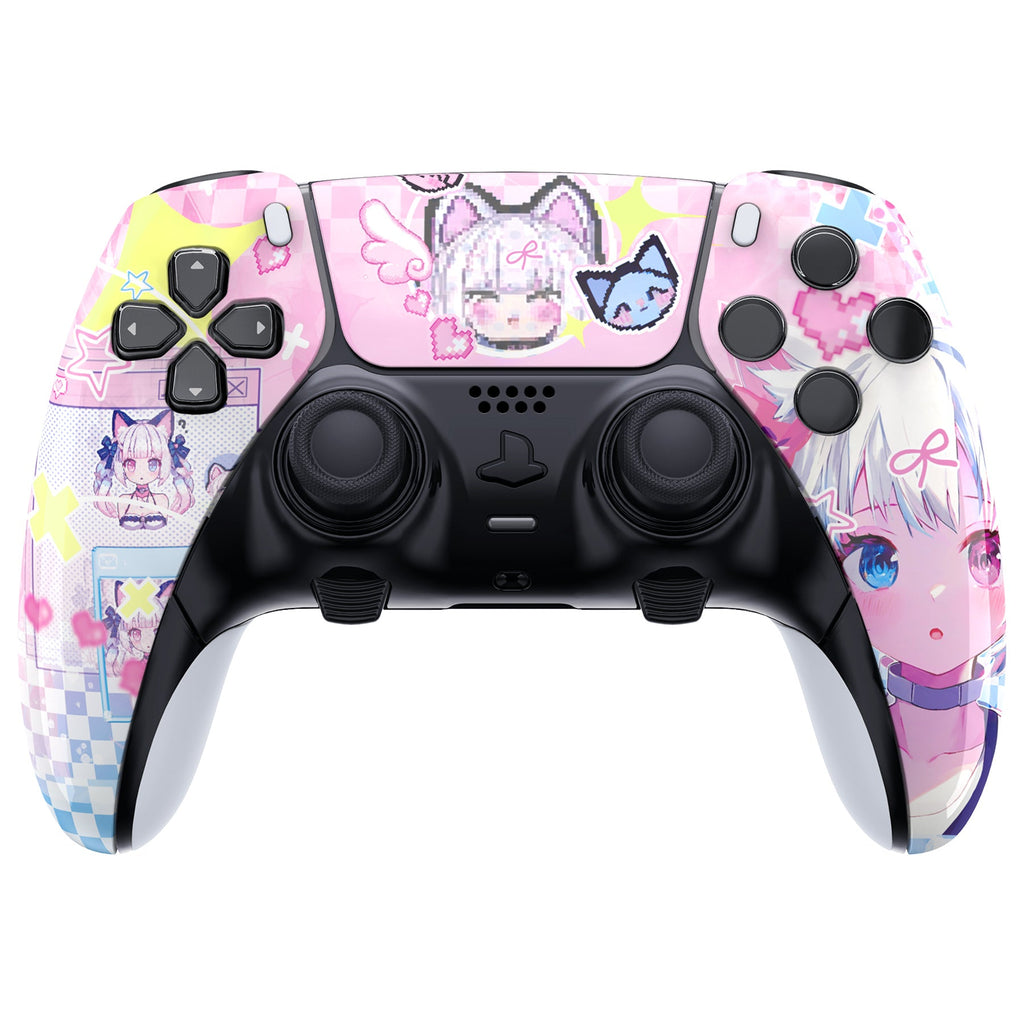 eXtremeRate Replacement Left Right Front Housing Shell with Touchpad Compatible with PS5 Edge Controller - MeWoow eXtremeRate