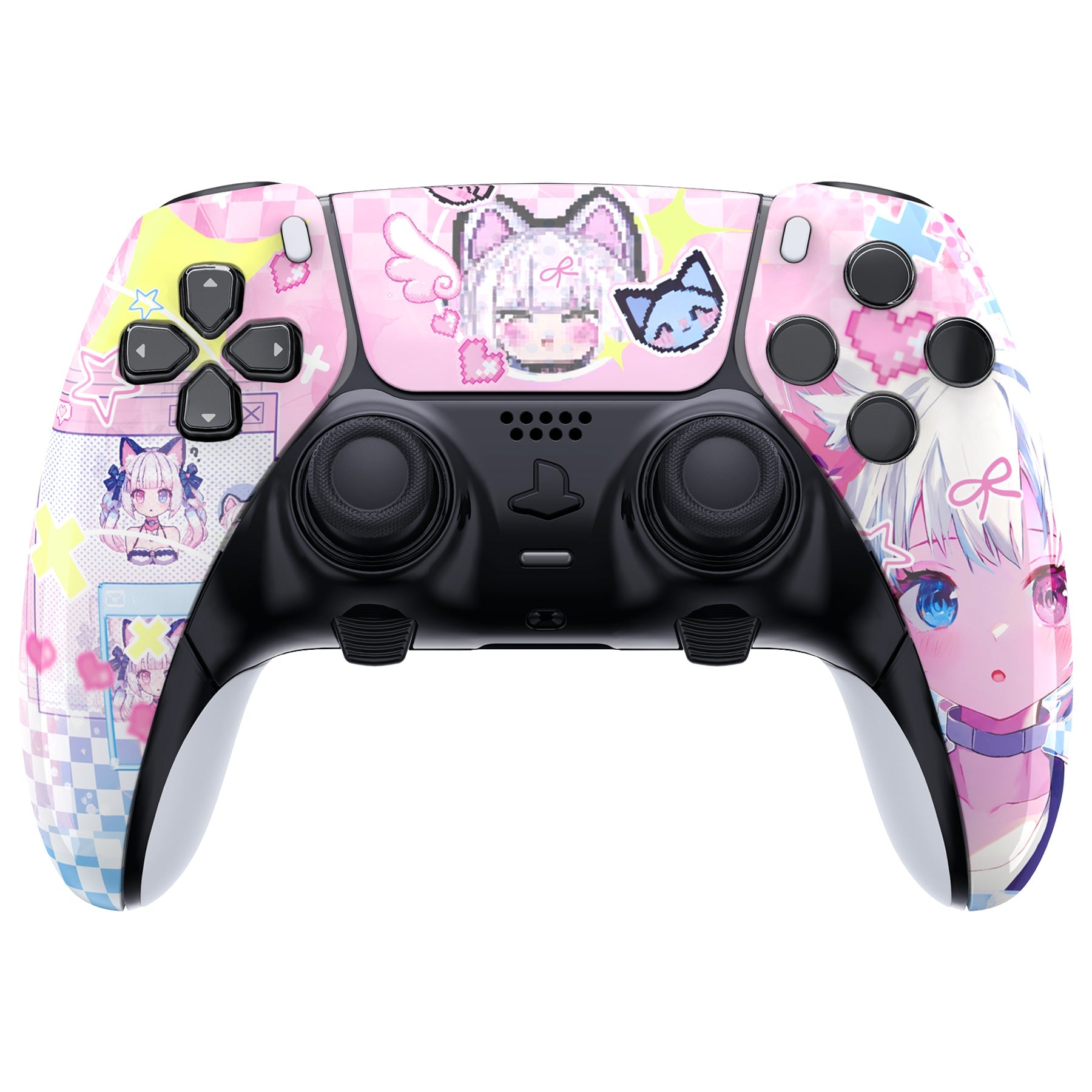 eXtremeRate Replacement Left Right Front Housing Shell with Touchpad Compatible with PS5 Edge Controller - MeWoow eXtremeRate