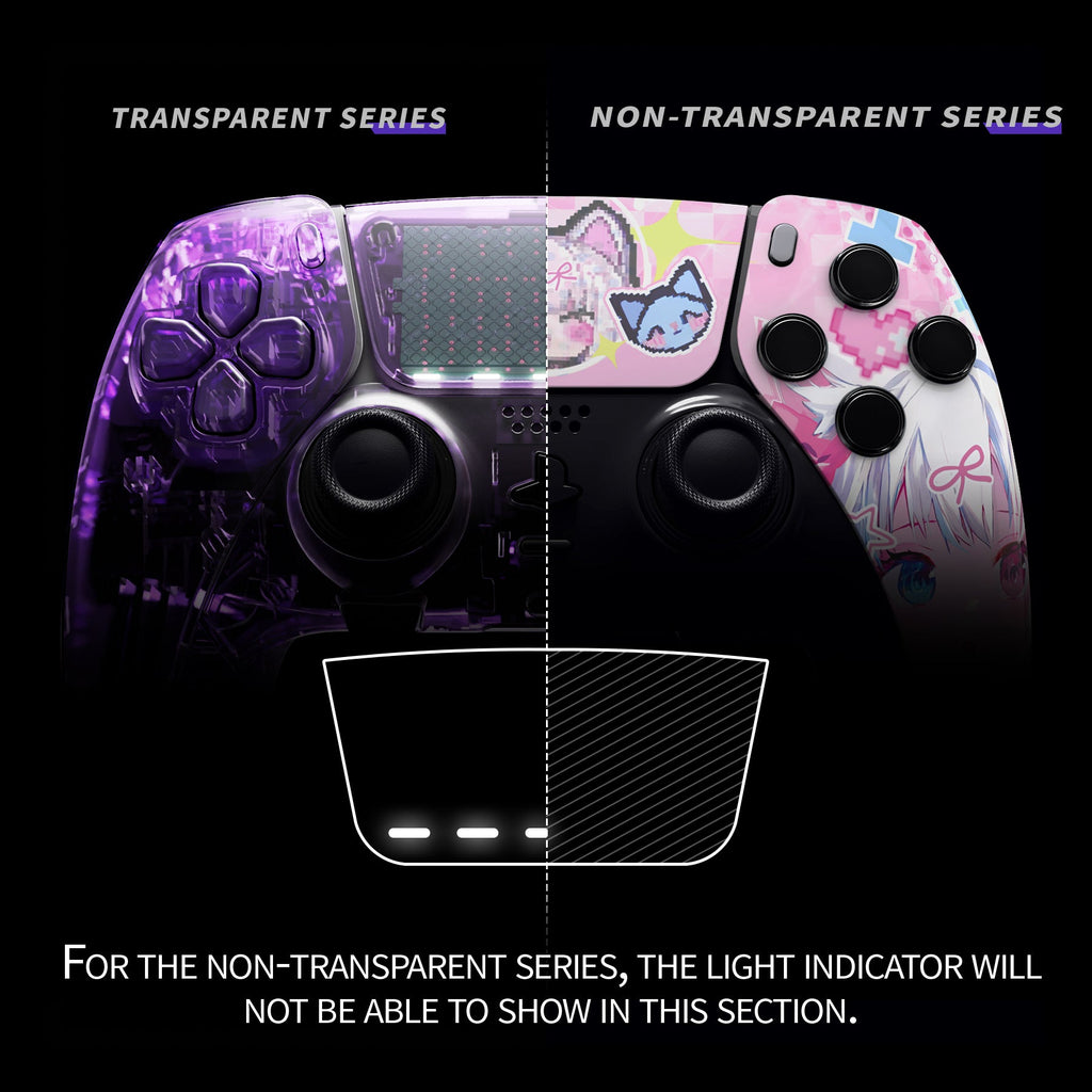 eXtremeRate Replacement Left Right Front Housing Shell with Touchpad Compatible with PS5 Edge Controller - MeWoow eXtremeRate