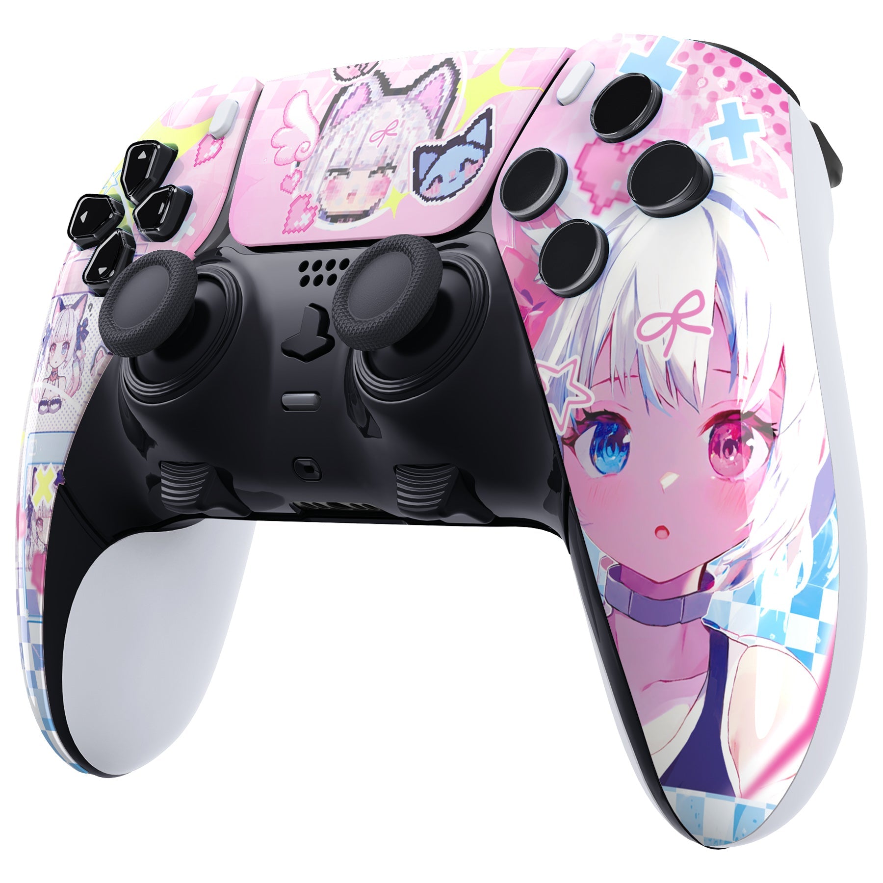 eXtremeRate Replacement Left Right Front Housing Shell with Touchpad Compatible with PS5 Edge Controller - MeWoow eXtremeRate