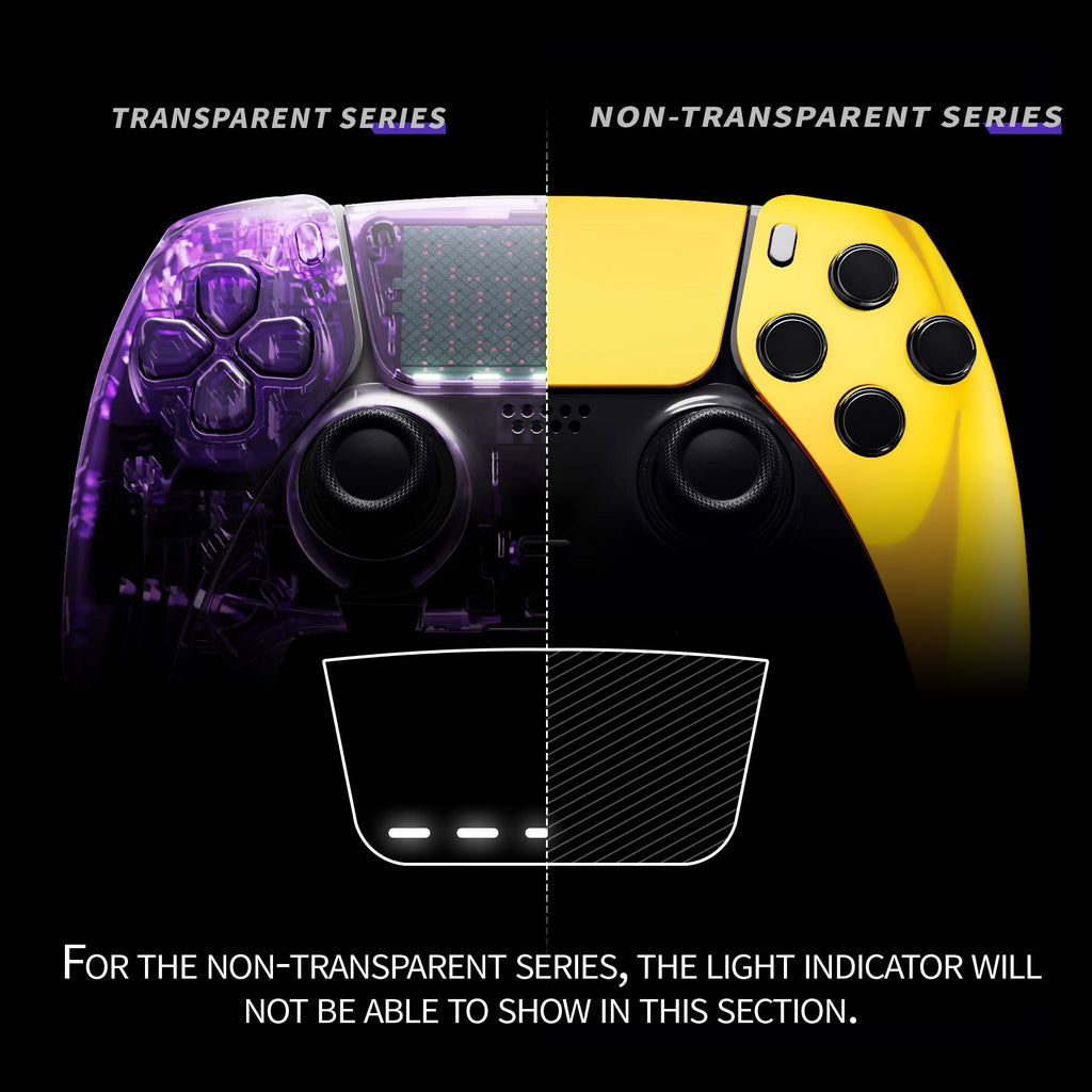 eXtremeRate Replacement Left Right Front Housing Shell with Touchpad Compatible with PS5 Edge Controller - Chrome Gold eXtremeRate