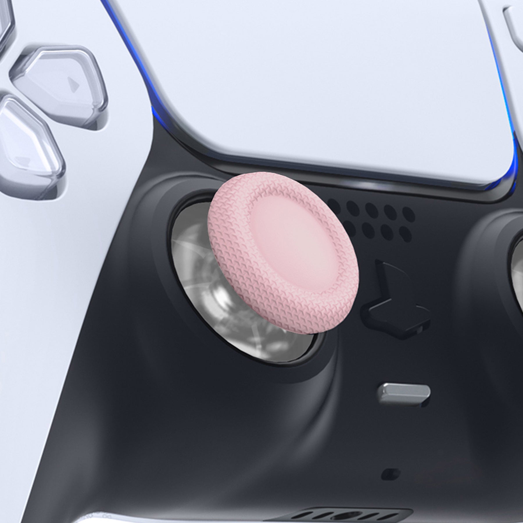 eXtremeRate Replacement Thumbsticks Analog Stick Joystick Compatible with PS5 & PS4 All Model Controller - Clear & Cherry Blossoms Pink eXtremeRate