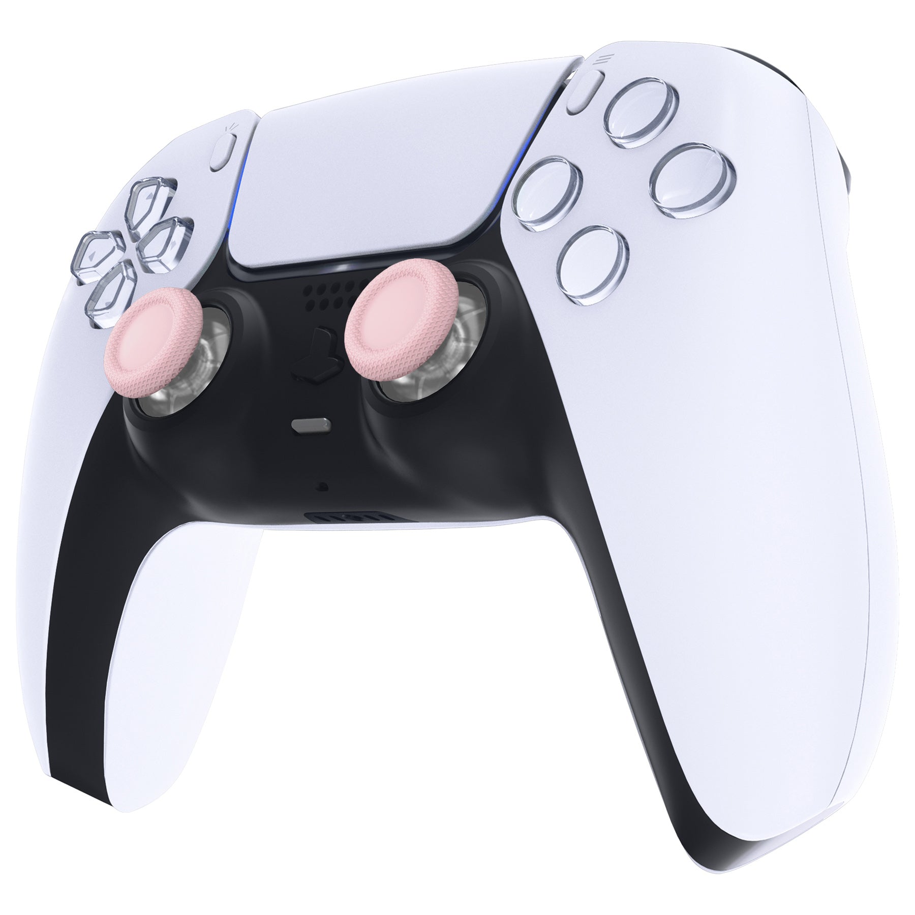 eXtremeRate Replacement Thumbsticks Analog Stick Joystick Compatible with PS5 & PS4 All Model Controller - Clear & Cherry Blossoms Pink eXtremeRate