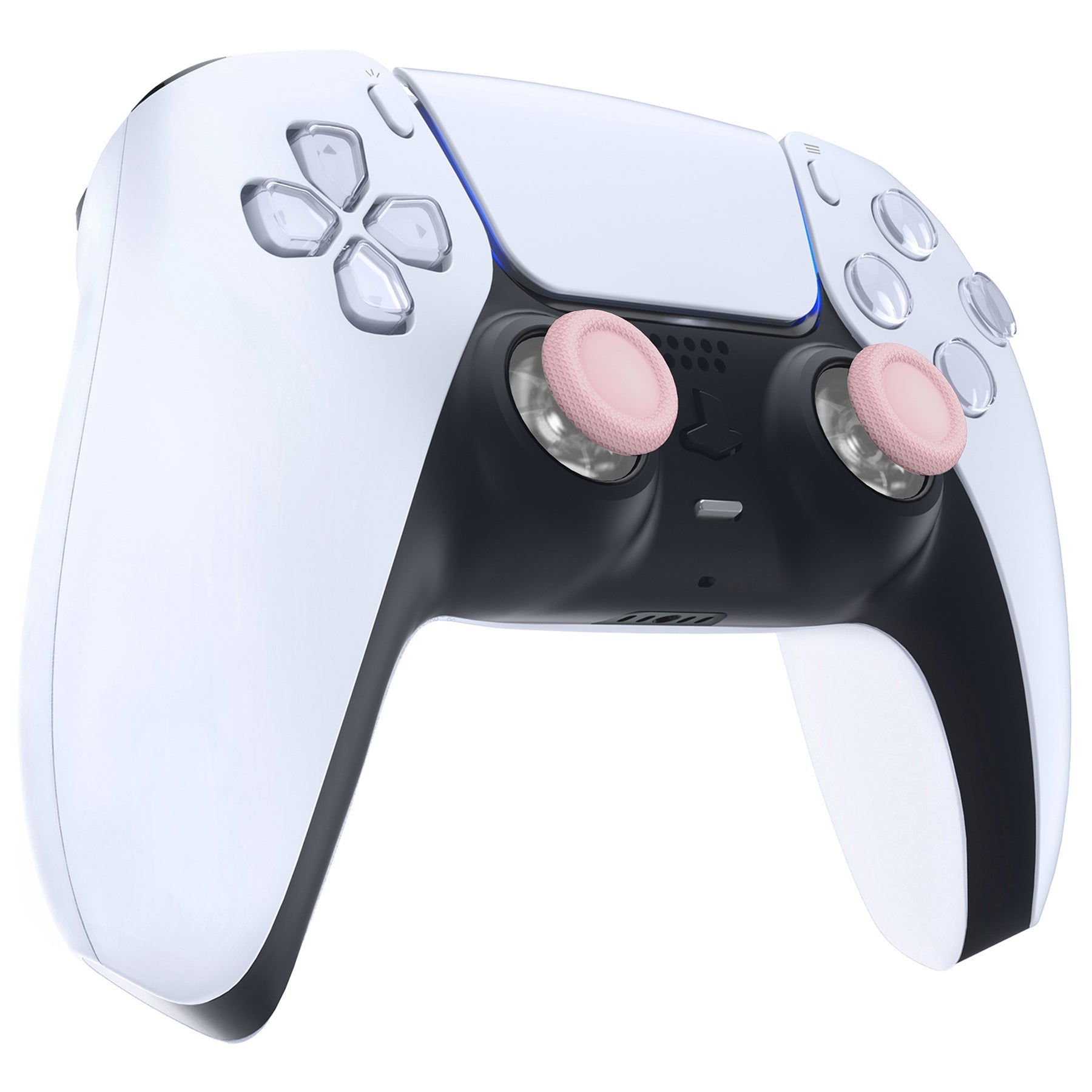 eXtremeRate Replacement Thumbsticks Analog Stick Joystick Compatible with PS5 & PS4 All Model Controller - Clear & Cherry Blossoms Pink eXtremeRate