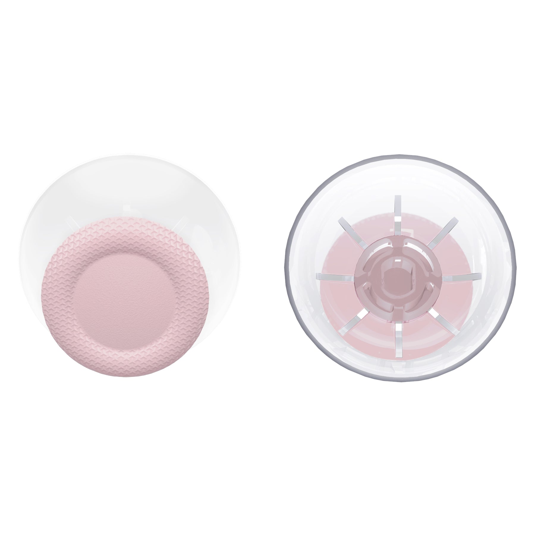 eXtremeRate Replacement Thumbsticks Analog Stick Joystick Compatible with PS5 & PS4 All Model Controller - Clear & Cherry Blossoms Pink eXtremeRate