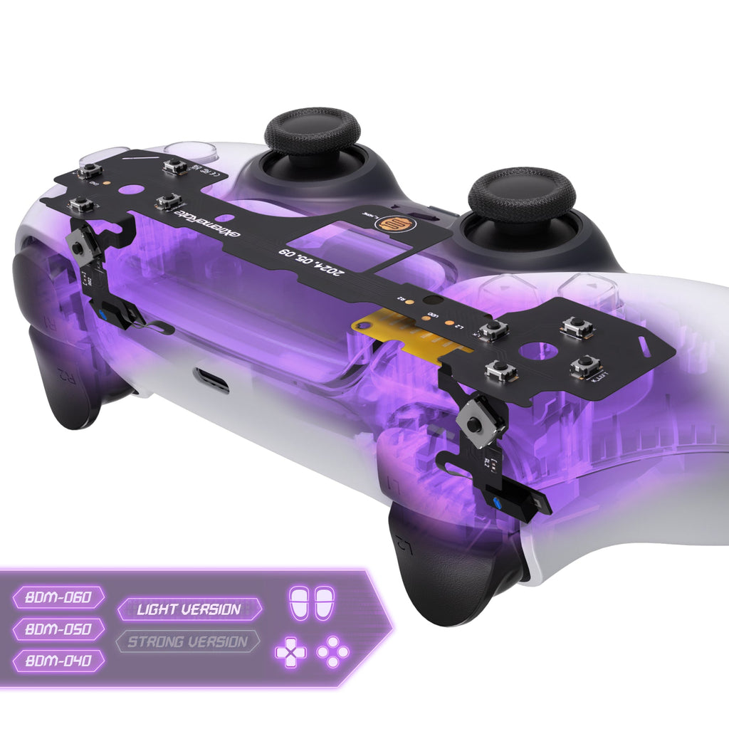 eXtremeRate Whole Set - Light Version Clicky Kit V2 for PS5 Controller BDM-040/050/060 Shoulder Face Buttons, Micro Switch L2R2 Clicky Hair Trigger Kit and Tactile L1R1 Face Buttons Mouse Click for PS5 Controller eXtremeRate
