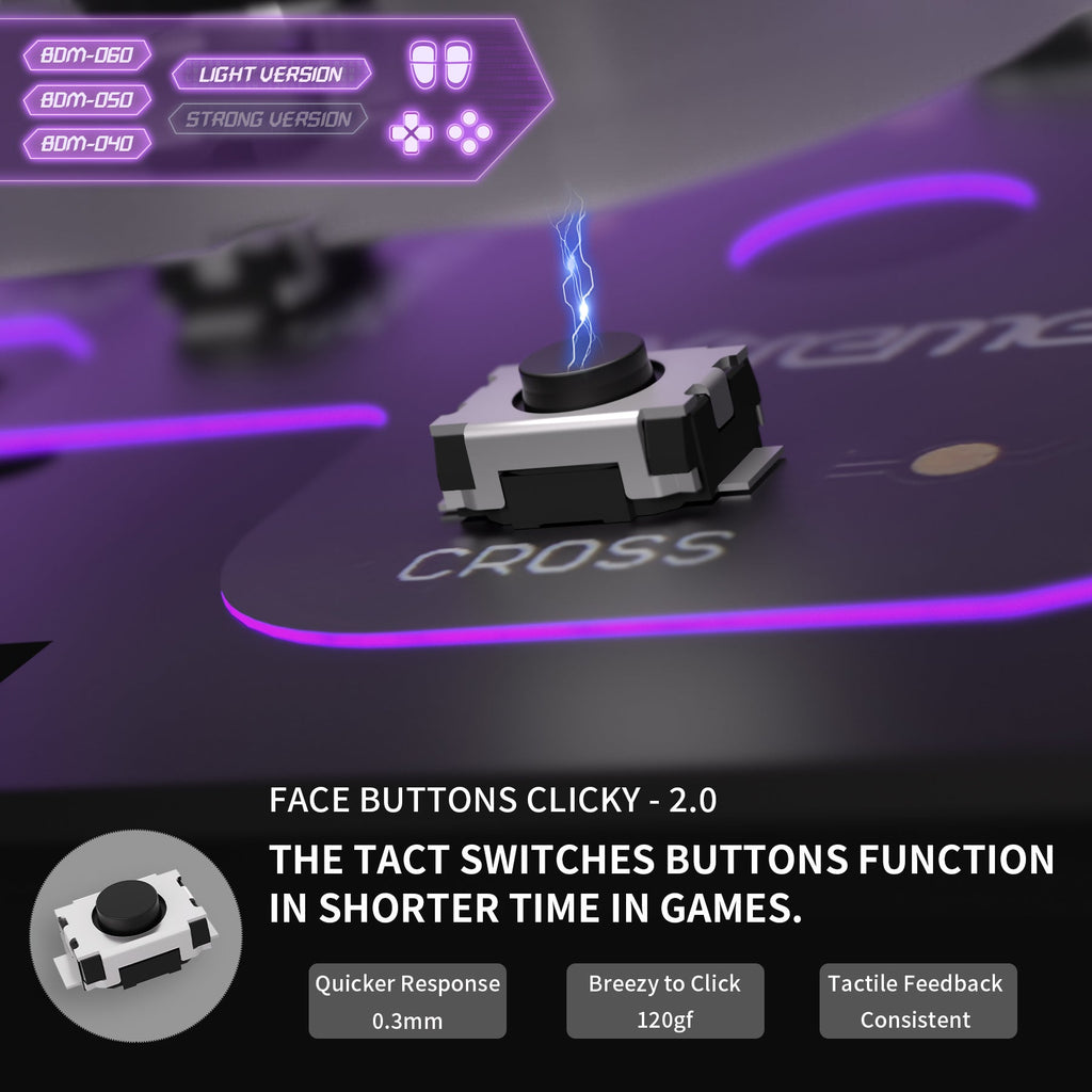 eXtremeRate Whole Set - Light Version Clicky Kit V2 for PS5 Controller BDM-040/050/060 Shoulder Face Buttons, Micro Switch L2R2 Clicky Hair Trigger Kit and Tactile L1R1 Face Buttons Mouse Click for PS5 Controller eXtremeRate