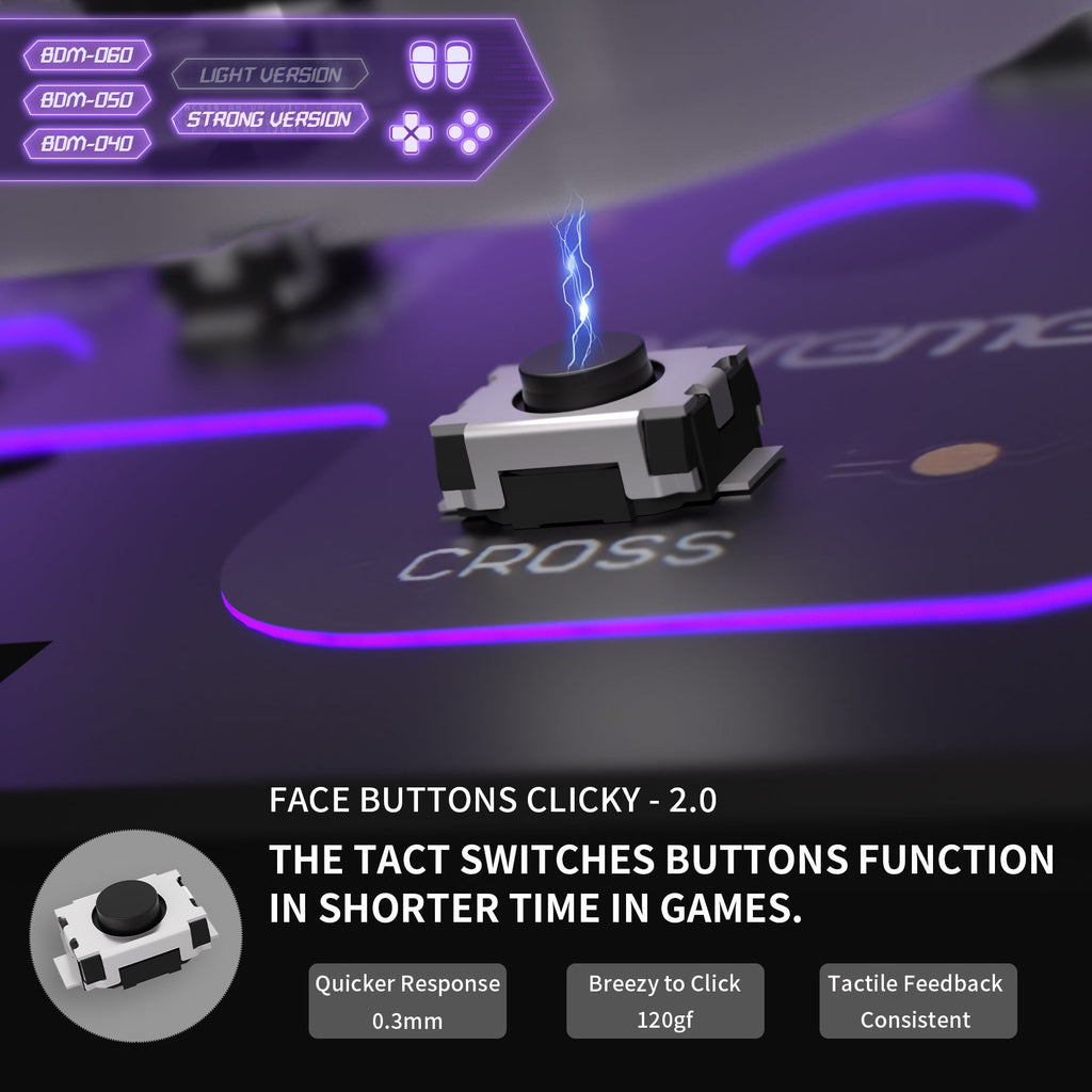 eXtremeRate Whole Set - Strong Version Clicky Kit V2 for PS5 Controller BDM-040/050/060 Shoulder Face Buttons, Micro Switch L2R2 Clicky Hair Trigger Kit and Tactile L1R1 Face Buttons Mouse Click for PS5 Controller eXtremeRate