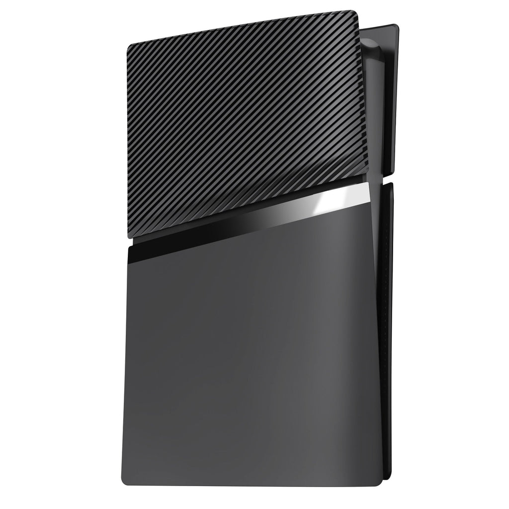eXtremeRate eXcover Replacement Top Bottom Cover Side Panel with Cooling Vent for PS5 Slim Disc Edition Console - Black eXtremeRate