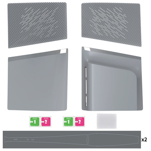 eXtremeRate eXcover Replacement Top Bottom Cover Side Panel with Cooling Vent for PS5 Slim Disc Edition Console - New Hope Gray eXtremeRate