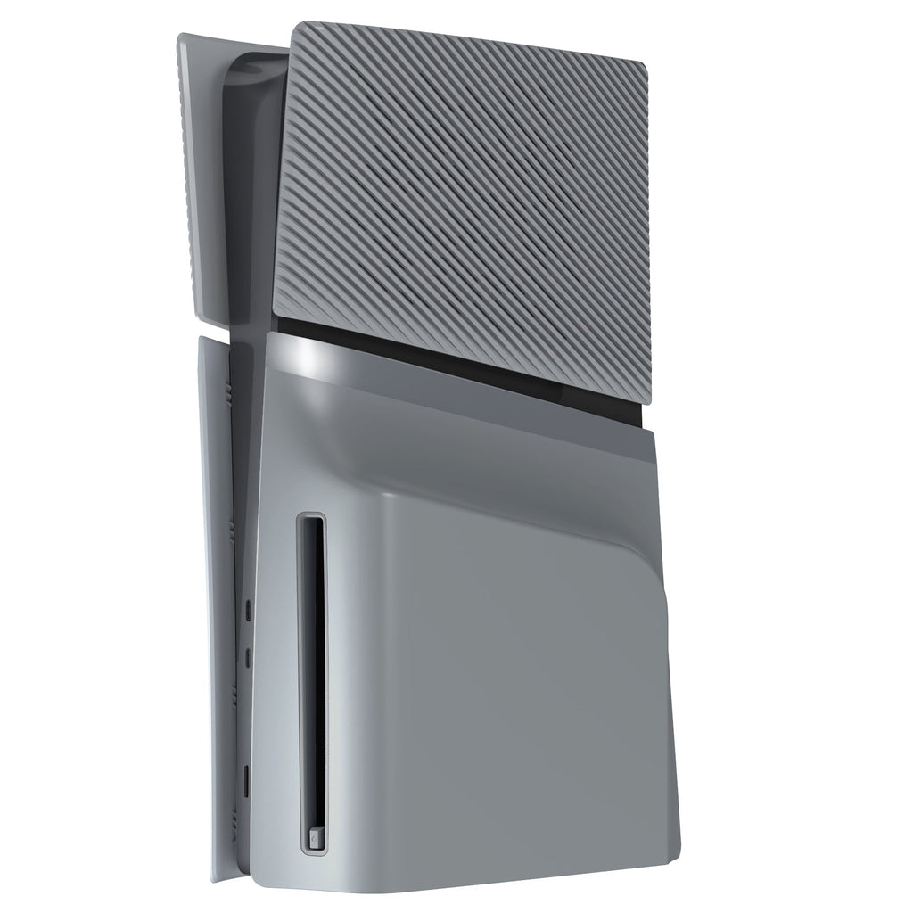 eXtremeRate eXcover Replacement Top Bottom Cover Side Panel with Cooling Vent for PS5 Slim Disc Edition Console - New Hope Gray eXtremeRate