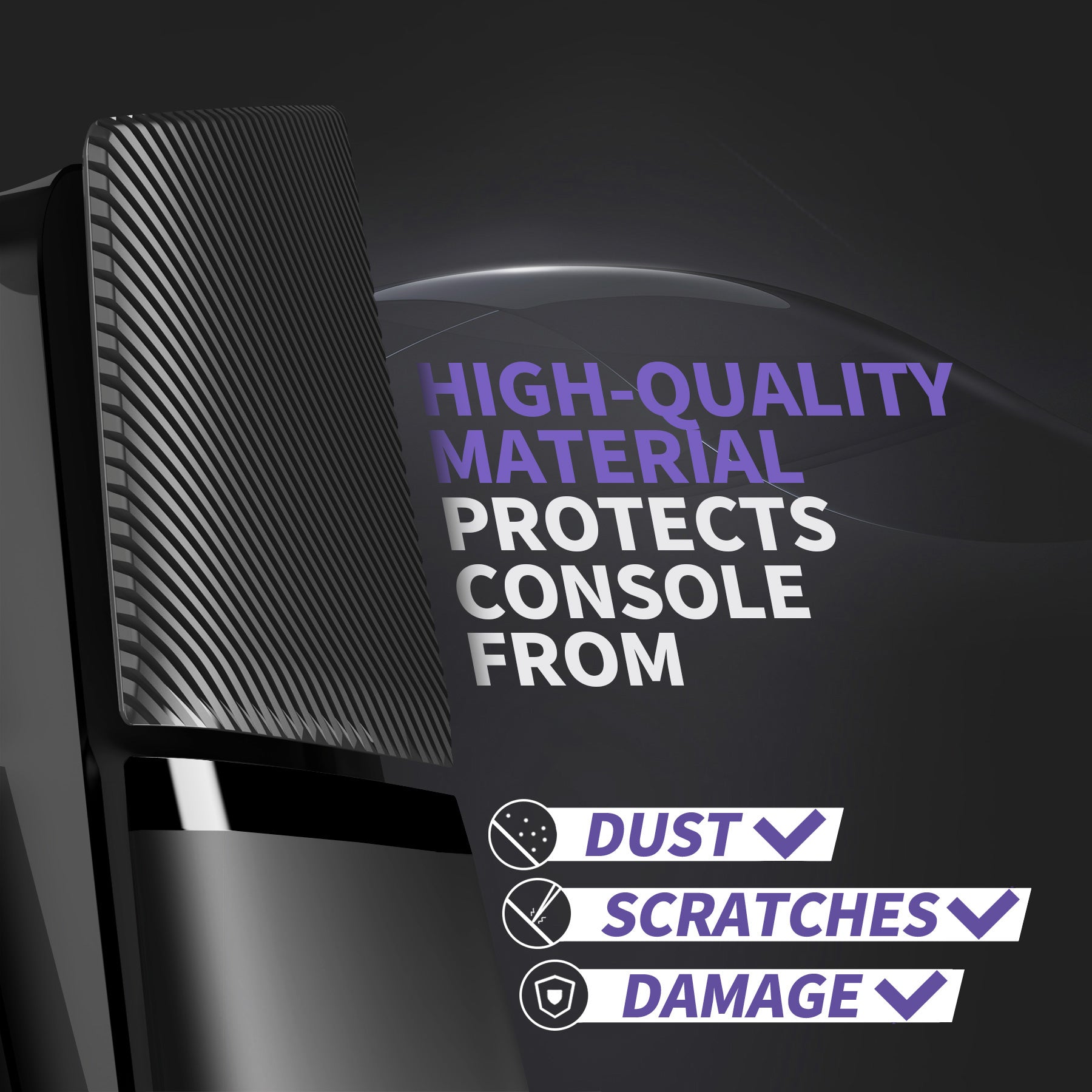 eXtremeRate eXcover Replacement Top Bottom Cover Side Panel with Cooling Vent for PS5 Slim Digital Edition Console - Black eXtremeRate