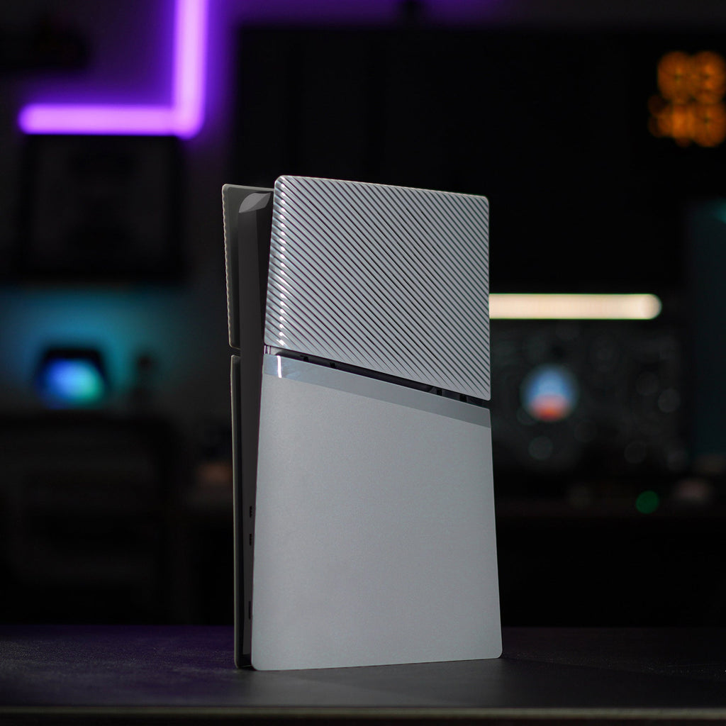 eXtremeRate eXcover Replacement Top Bottom Cover Side Panel with Cooling Vent for PS5 Slim Digital Edition Console - New Hope Gray eXtremeRate