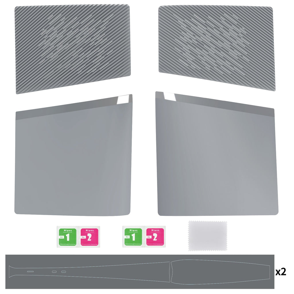eXtremeRate eXcover Replacement Top Bottom Cover Side Panel with Cooling Vent for PS5 Slim Digital Edition Console - New Hope Gray eXtremeRate