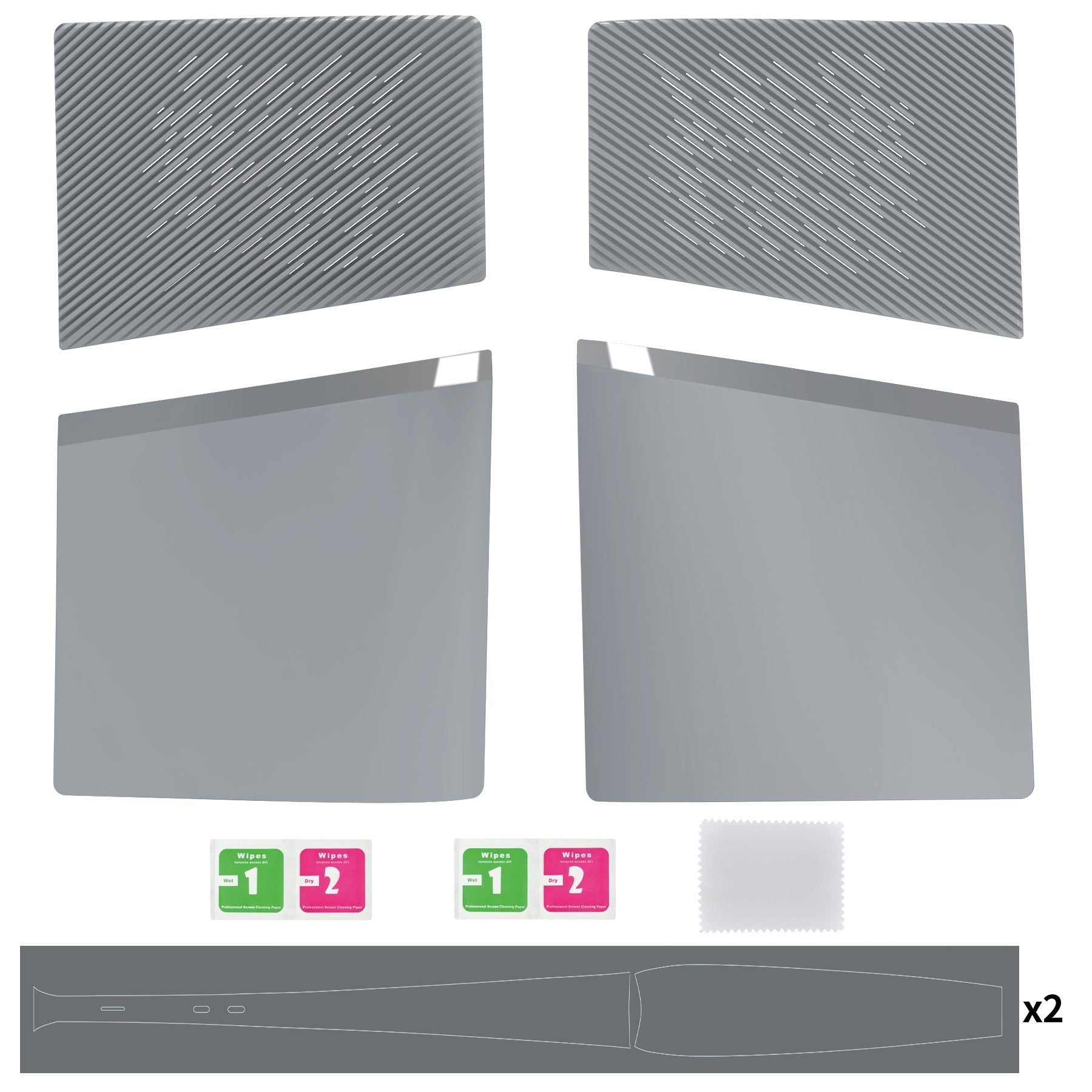eXtremeRate eXcover Replacement Top Bottom Cover Side Panel with Cooling Vent for PS5 Slim Digital Edition Console - New Hope Gray eXtremeRate