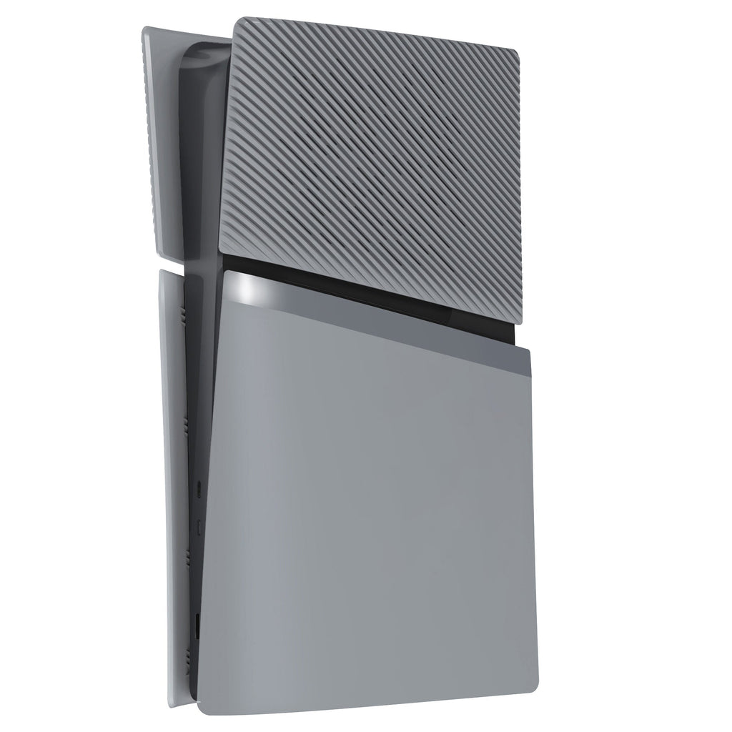 eXtremeRate eXcover Replacement Top Bottom Cover Side Panel with Cooling Vent for PS5 Slim Digital Edition Console - New Hope Gray eXtremeRate