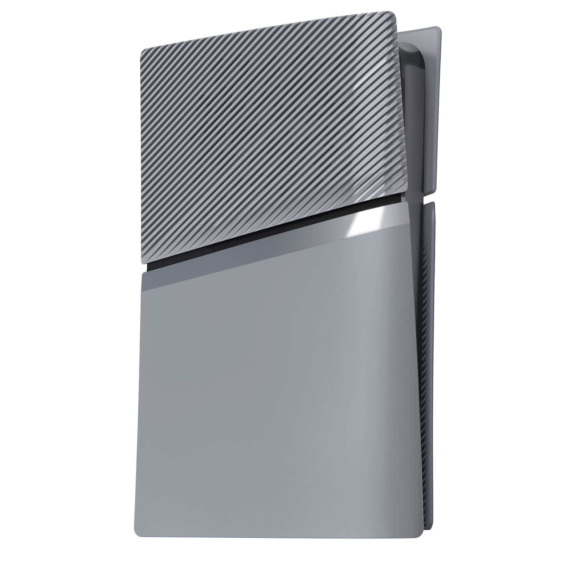 eXtremeRate eXcover Replacement Top Bottom Cover Side Panel with Cooling Vent for PS5 Slim Digital Edition Console - New Hope Gray eXtremeRate