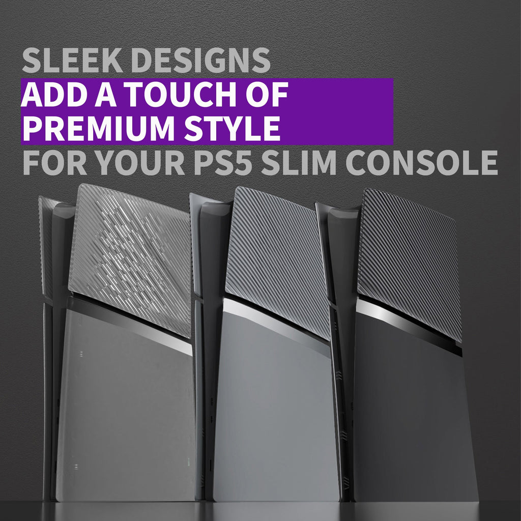 eXtremeRate eXcover Replacement Top Bottom Cover Side Panel with Cooling Vent for PS5 Slim Digital Edition Console - New Hope Gray eXtremeRate