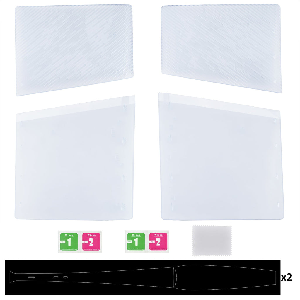 eXtremeRate eXcover Replacement Top Bottom Cover Side Panel with Cooling Vent for PS5 Slim Digital Edition Console - Clear Ice Blue eXtremeRate