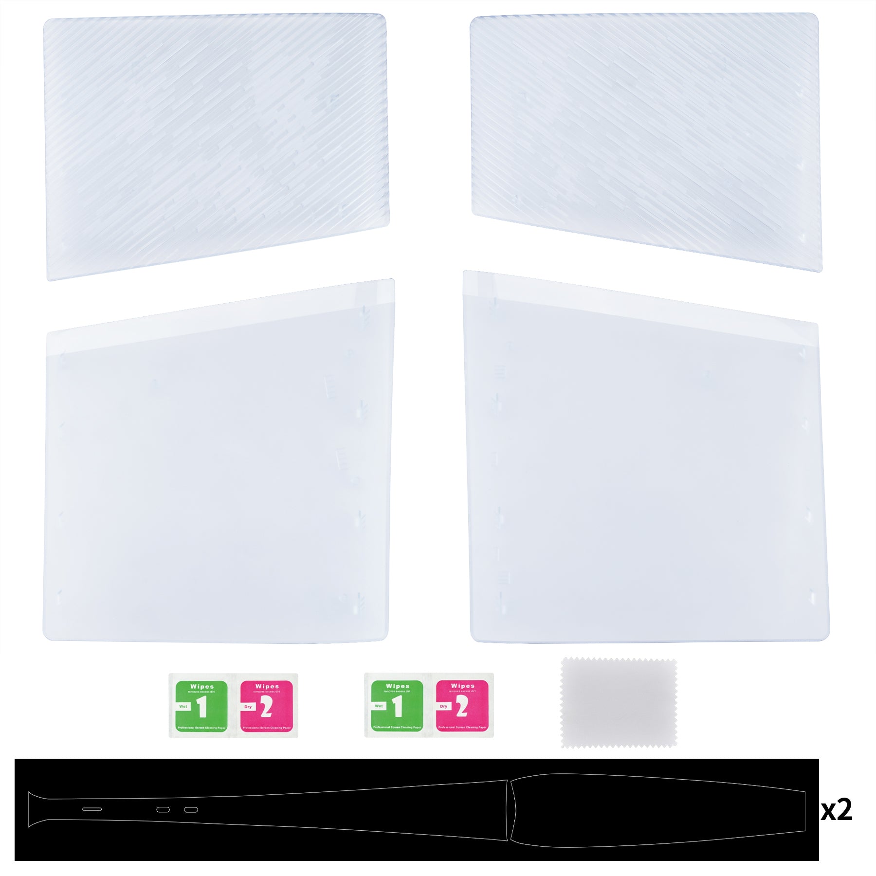 eXtremeRate eXcover Replacement Top Bottom Cover Side Panel with Cooling Vent for PS5 Slim Digital Edition Console - Clear Ice Blue eXtremeRate