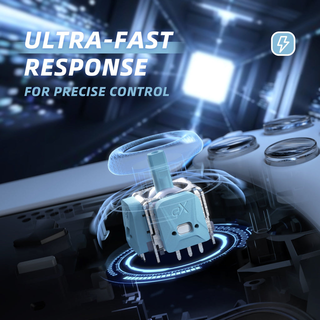 eXtremeRate eXhall Digital Calibrable Hall Effect Thumbstick Kit with Calibrate FPC Board for PS5 Controller - Blue 80gf eXtremeRate